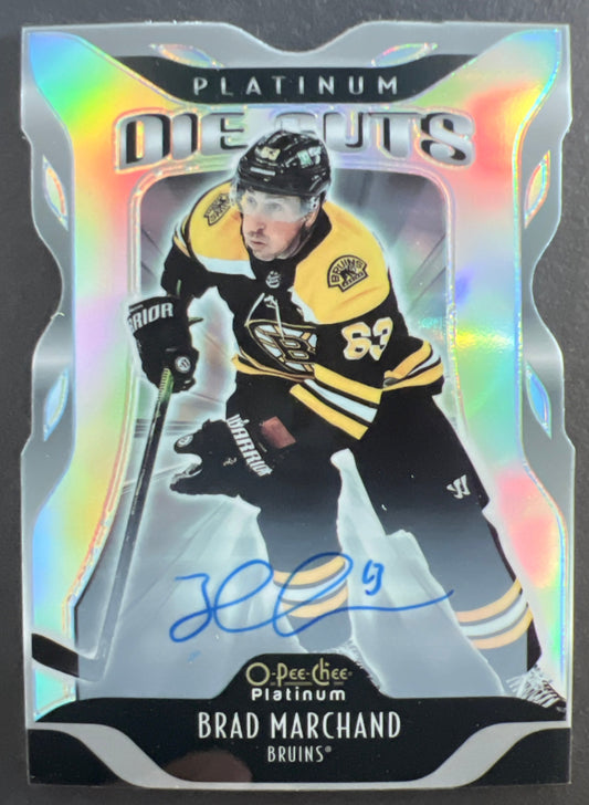 Brad Marchand Platinum Die Cuts Rainbow Autograph- 2021/22 O-Pee-Chee Platinum