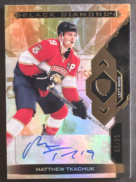 Matthew Tkachuk Black Diamond Auto /25- 2022/23 Black Diamond