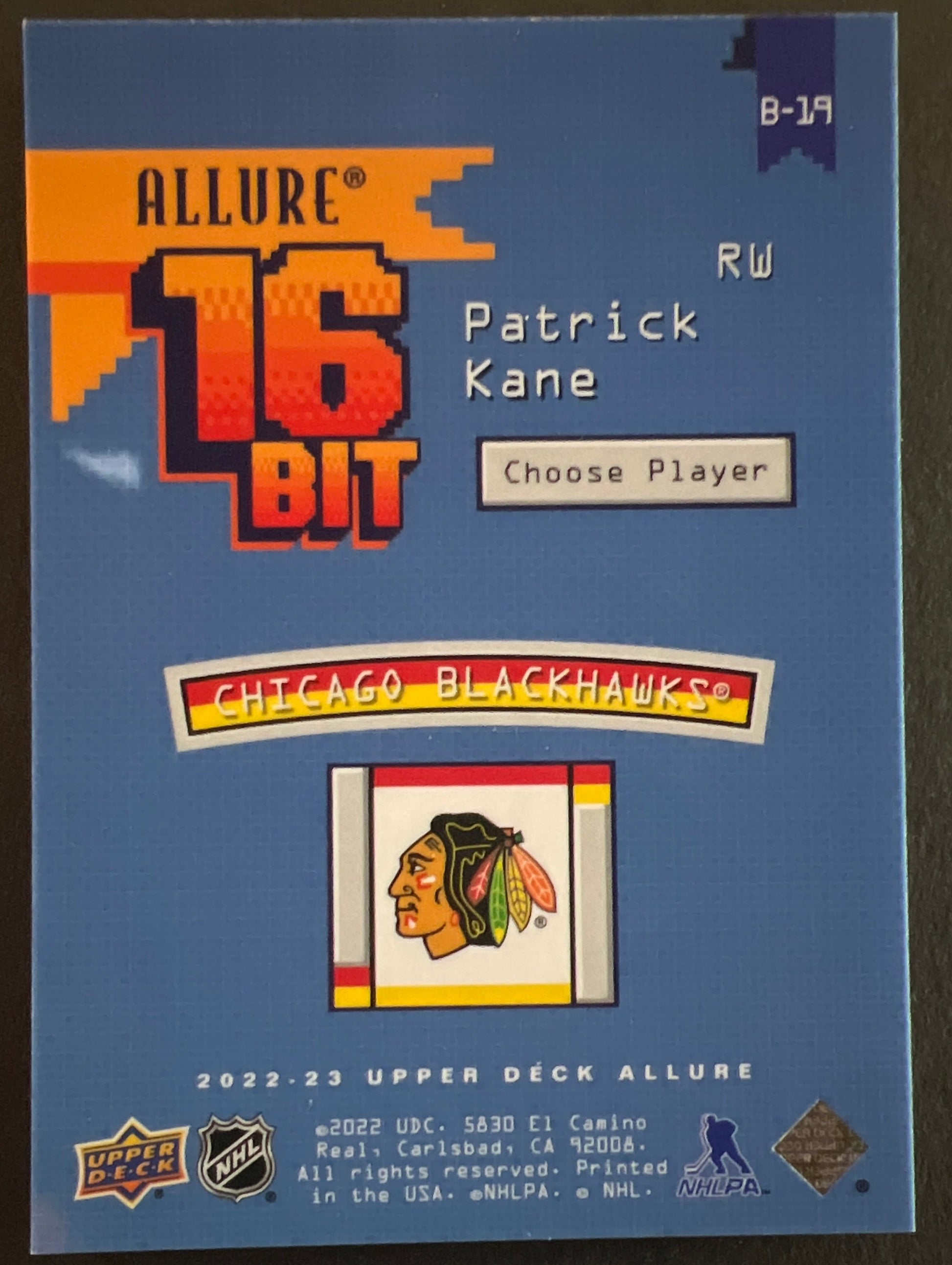 Patrick Kane 16 Bit Super Short Print - 2022/23 Allure Hockey