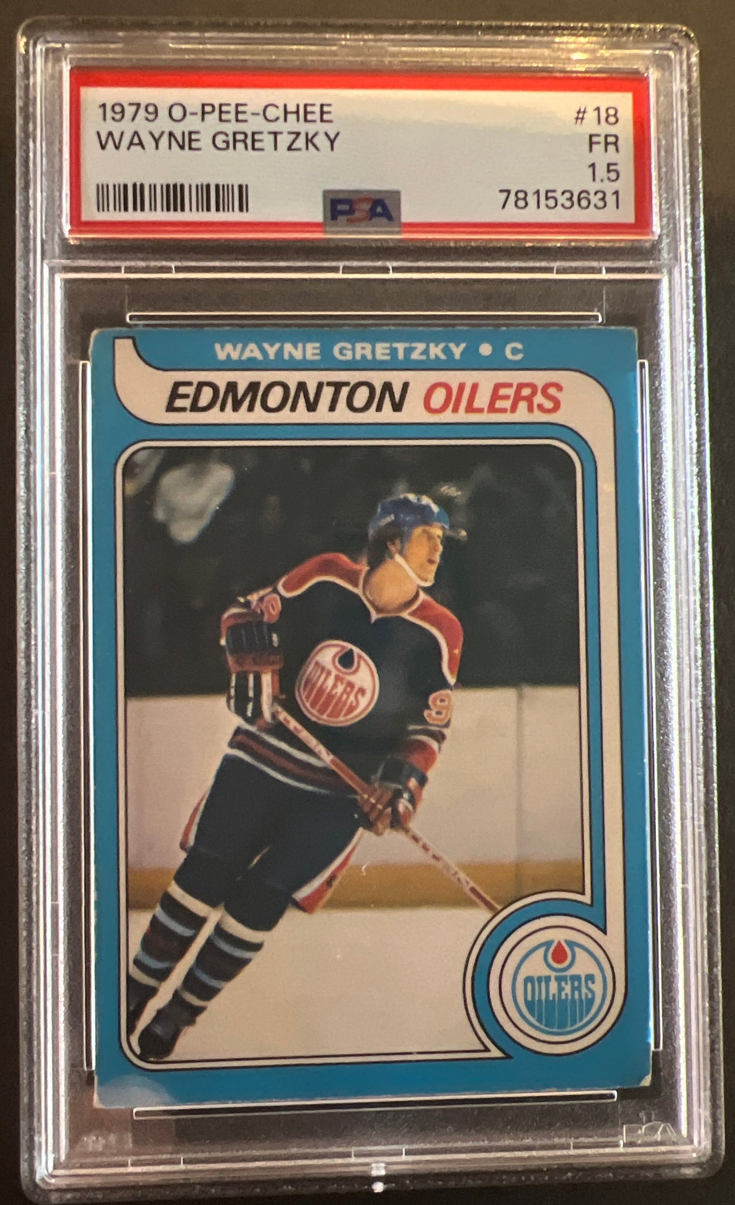 Wayne Gretzky Rookie #18 Graded PSA 1.5 - 1979 O-Pee-Chee