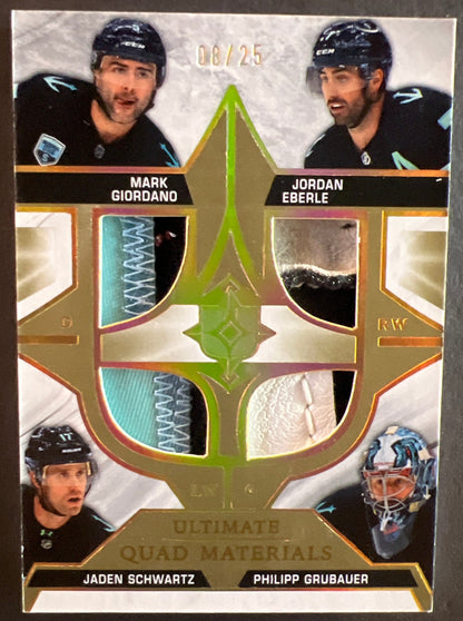 Giordano / Eberle / Schwartz / Grubauer Ultimate Quad Materials /25 - 2021/22 Ultimate