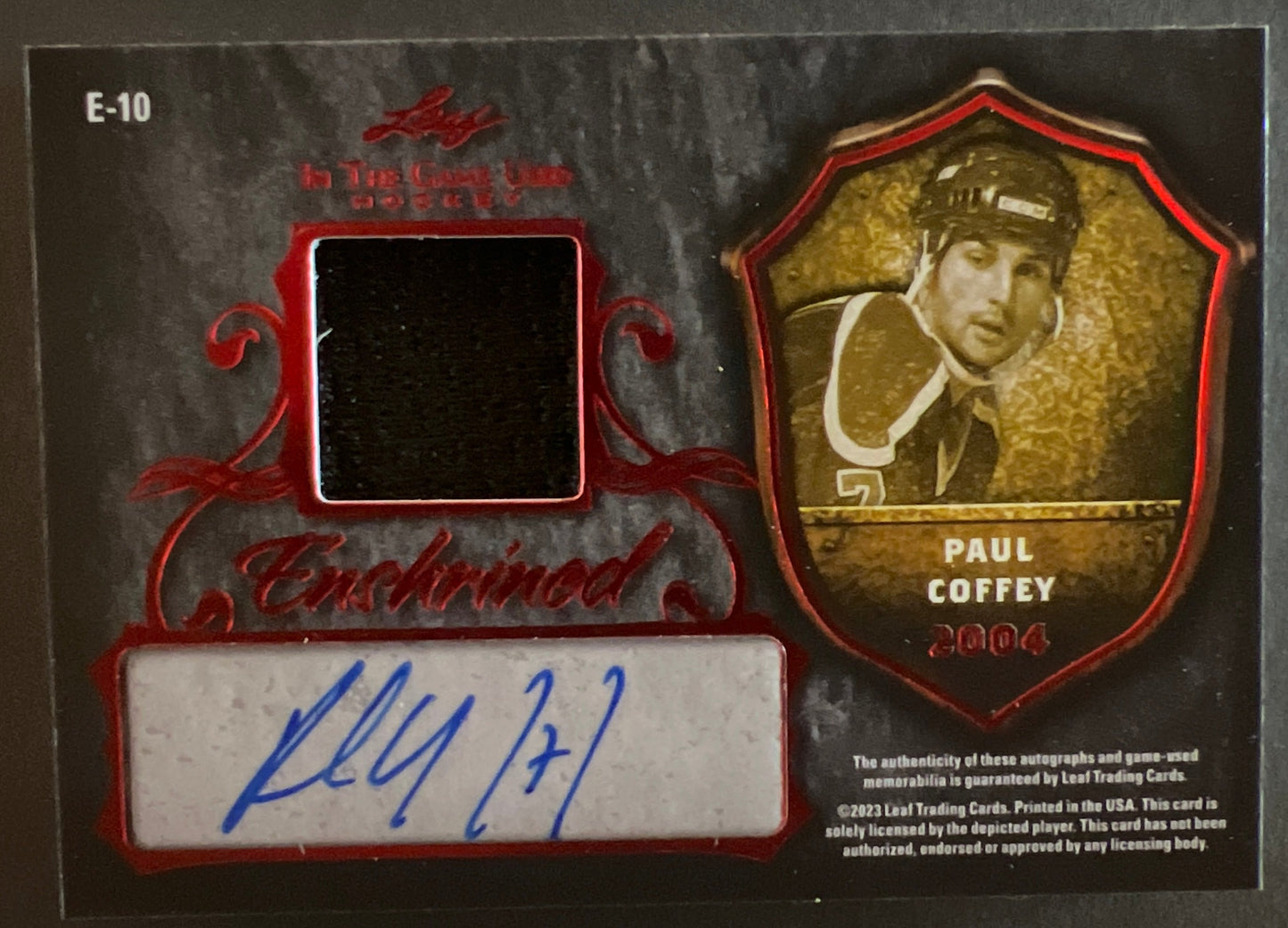 Ray Bourque / Paul Coffey Enshrined Dual Jersey Auto 1/3 - 2022/23 Leaf In The Game Used