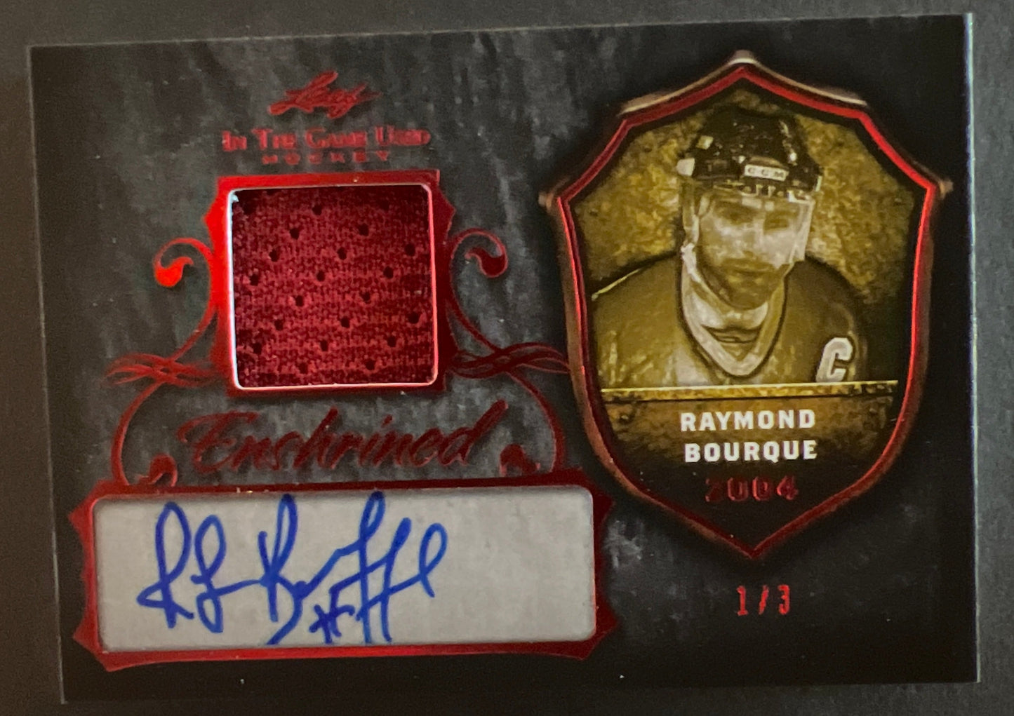 Ray Bourque / Paul Coffey Enshrined Dual Jersey Auto 1/3 - 2022/23 Leaf In The Game Used