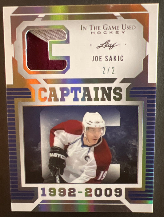 Joe Sakic Captains Patch 2/2 - 2022/23 Leaf In The Game Used