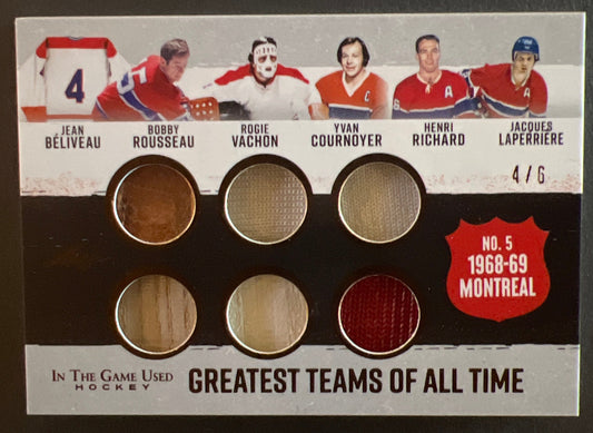 1968/69 Montreal Canadiens - Game Used Gear - Greatest Teams Of All Time - 2023 Leaf In The Game Used