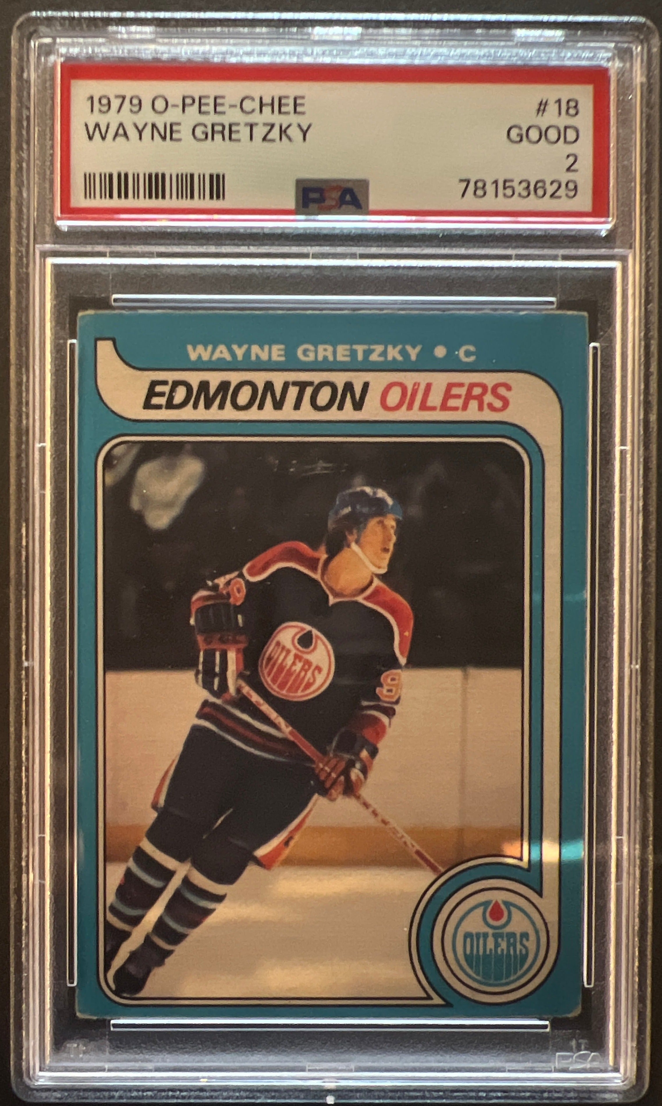 Wayne Gretzky Rookie Card #18 Graded PSA 2 - 1979/80 O-Pee-Chee