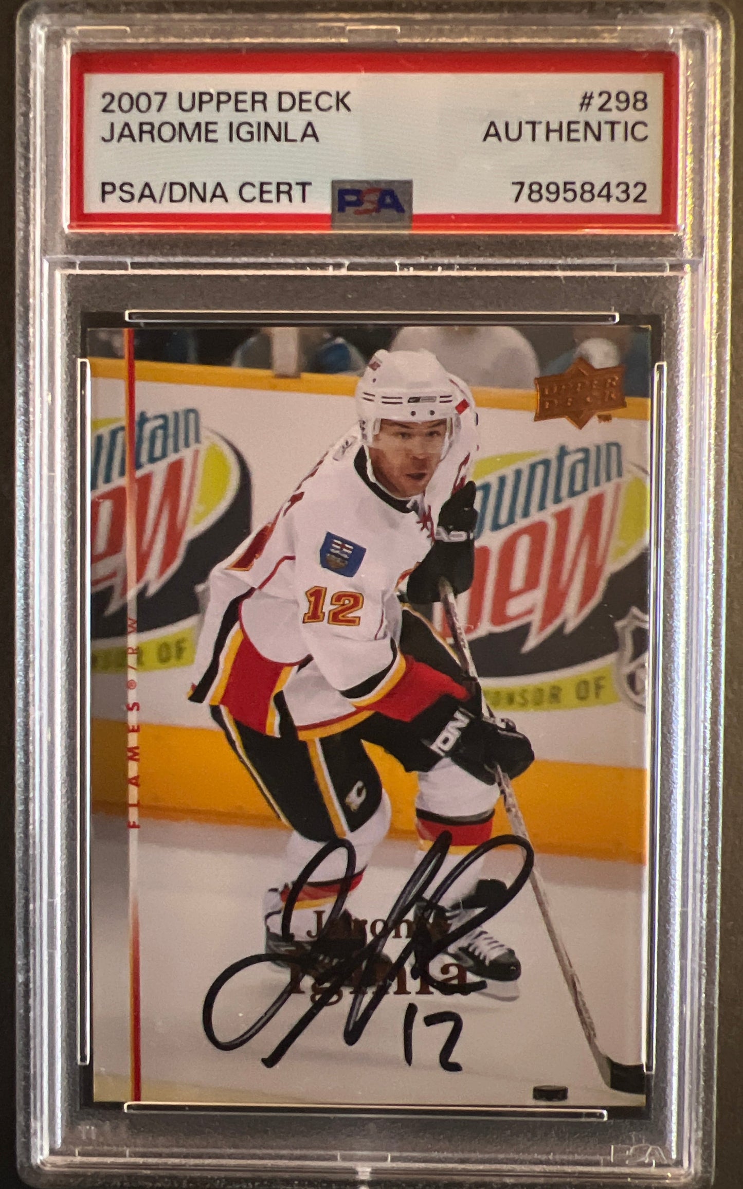 Jarome Iginla #298 Autographed - PSA Authenticated  - 2007 Upper Deck