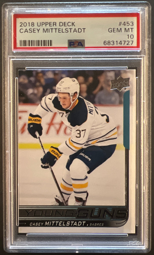 Casey Mittelstadt Young Guns (Rookie) #453 Graded PSA 10 - 2018/19 Series 2