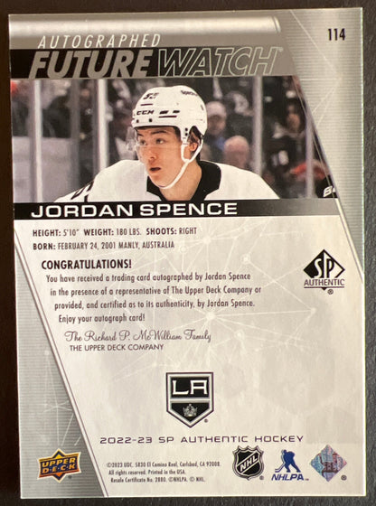 Jordan Spence Future Watch Auto /999 - 2022/23 SP Authentic