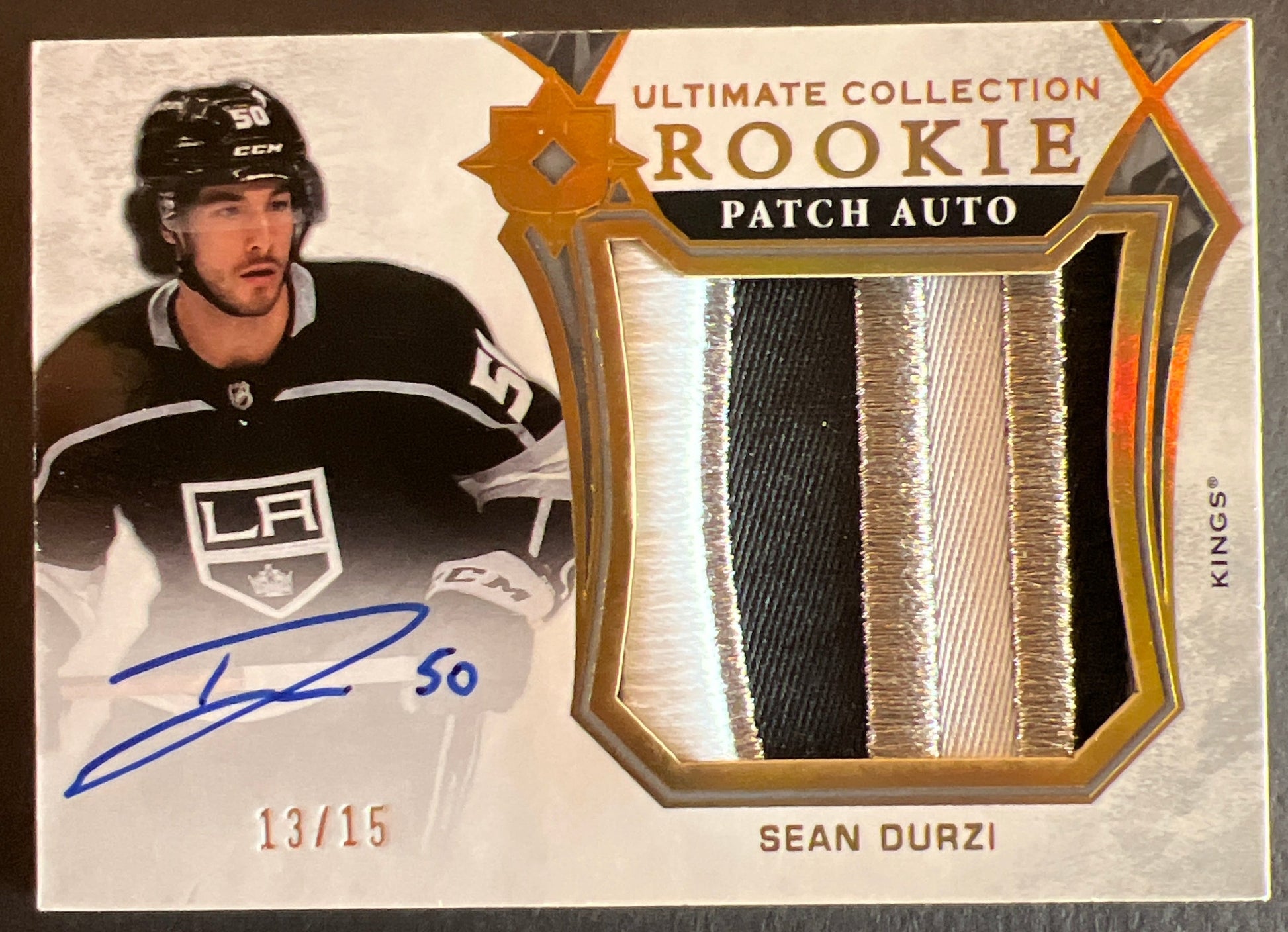 Sean Durzi Ultimate Collection Rookie Patch Auto /15 - 2021/22 Ultimate