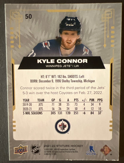 Kyle Connor Photo Variant Base /75 - 2021/22 Stature