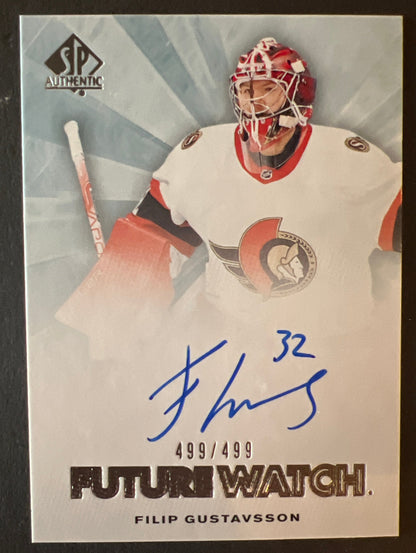 Filip Gustavsson Retro Future Watch Auto /499 - 2021/22 SP Authentic