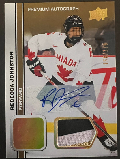 Rebecca Johnston Premium Autograph Patch Auto /175 - 2023 Team Canada