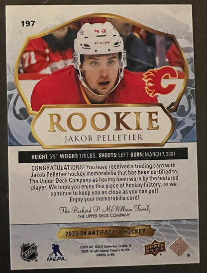 Jakob Pelletier Dual Jersey Rookie /599 - 2023/24 Artifacts