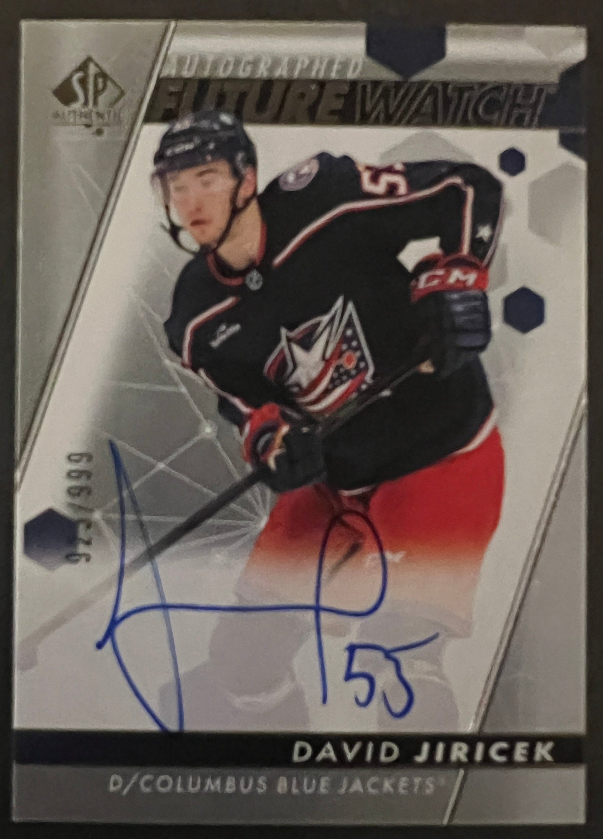 David Jiricek Future Watch Auto /999 - 2022/23 SP Authentic