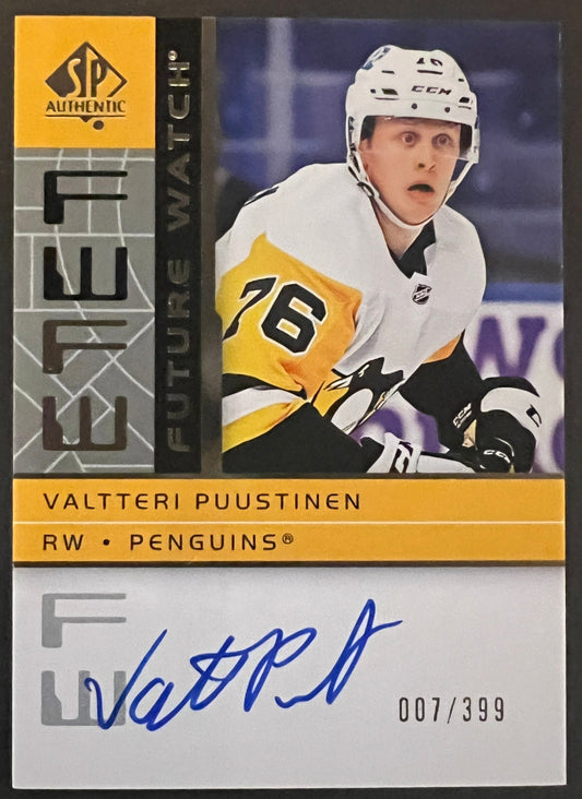 Valtteri Puustinen 02-03 Retro Future Watch Auto /399 - 2022/23 SP Authentic