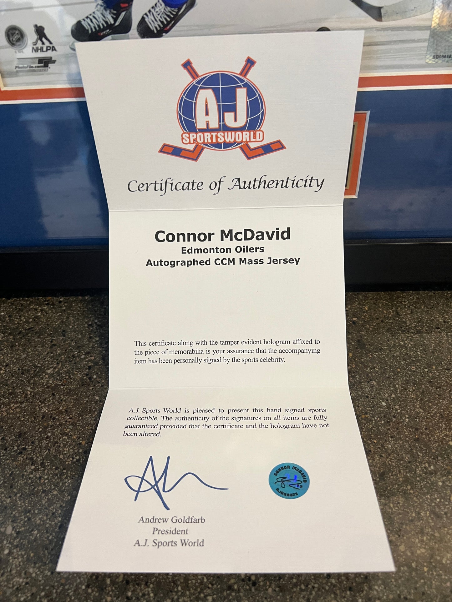 Connor McDavid Autographed CCM Mass Jersey