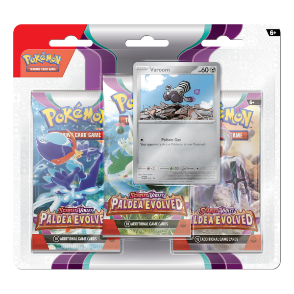 Pokemon Paldea Evolved 3 Pack Blister