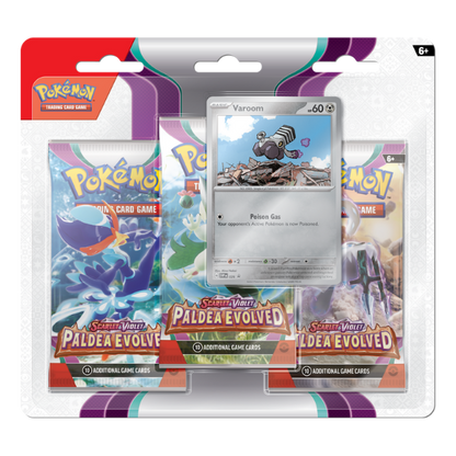 Pokemon Paldea Evolved 3 Pack Blister