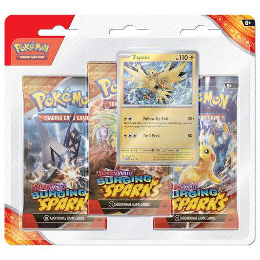 Pokemon Scarlet & Violet - Surging Sparks 3 Pack Blister