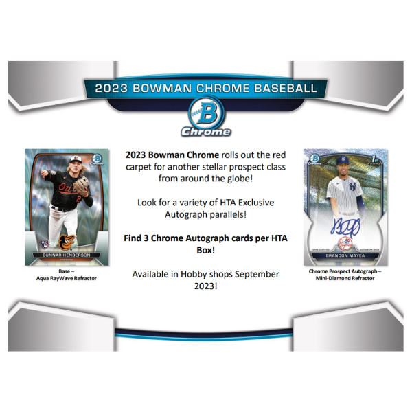 2023 Topps Bowman Chrome Baseball Autograph Hobby HTA