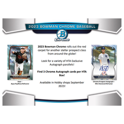 2023 Topps Bowman Chrome Baseball Autograph Hobby HTA