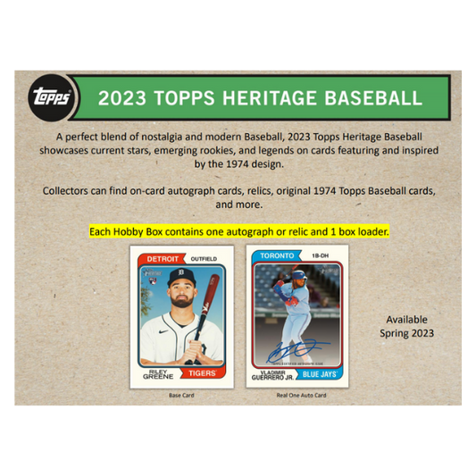 2023 Topps Heritage Baseball Hobby Box