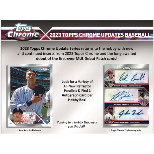 2023 Topps Chrome Updates Baseball Jumbo