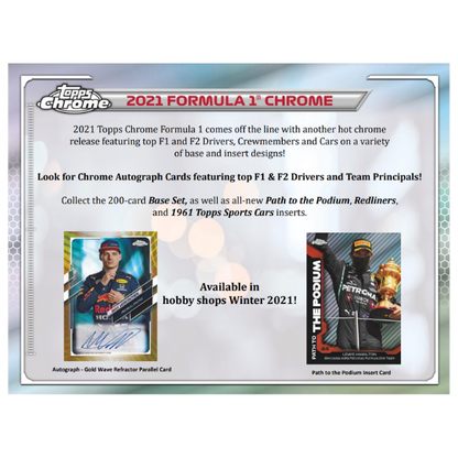 ONE 2023 Topps Chrome F1 Formula 1 Racing Hobby Pack (4 Cards/Pack)