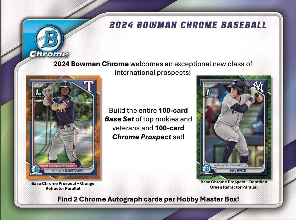 2024 Bowman Chrome Baseball Hobby