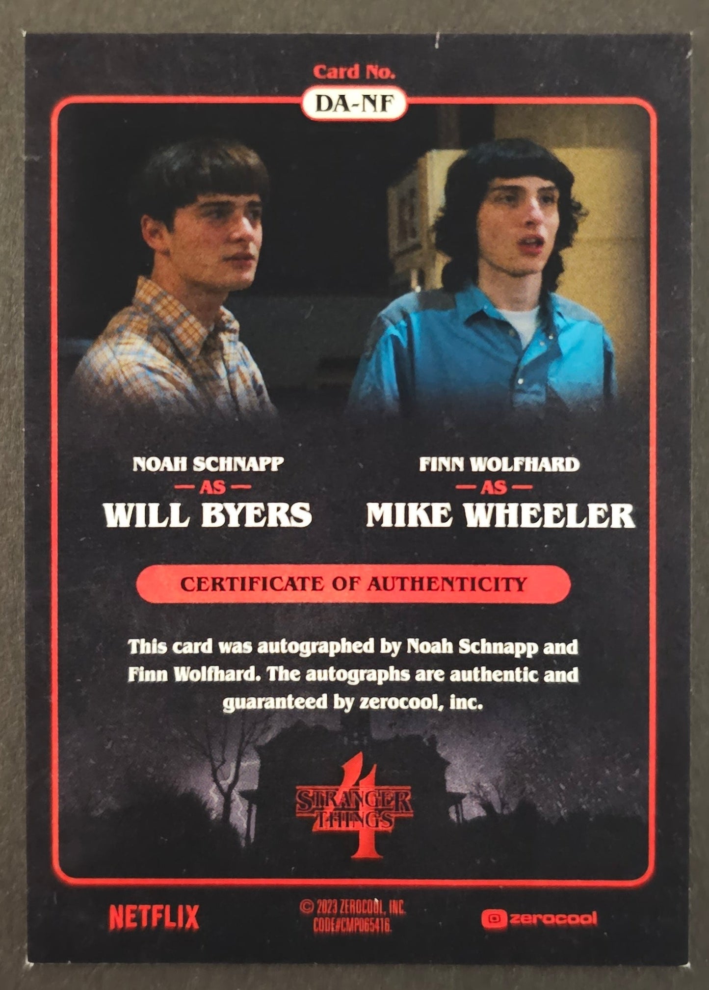 Mike Wheeler & Will Byers Stranger Things Dual Auto - Stranger Things 4