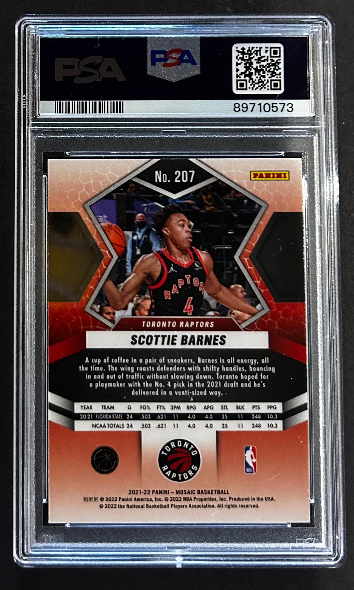 Scottie Barnes Mosaic Rookie - PSA 9 - 2021/2022 Panini