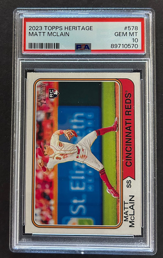 Matt Mclain Heritage - PSA 10 - 2023 Topps