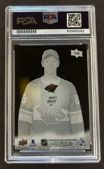 Matt Boldy First Round Draft Clear Cut - PSA 10 - 2022/23 Extended Series