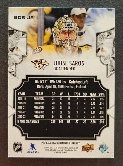 Juuse Saros Base Red /75 - 2023/24 Black Diamond