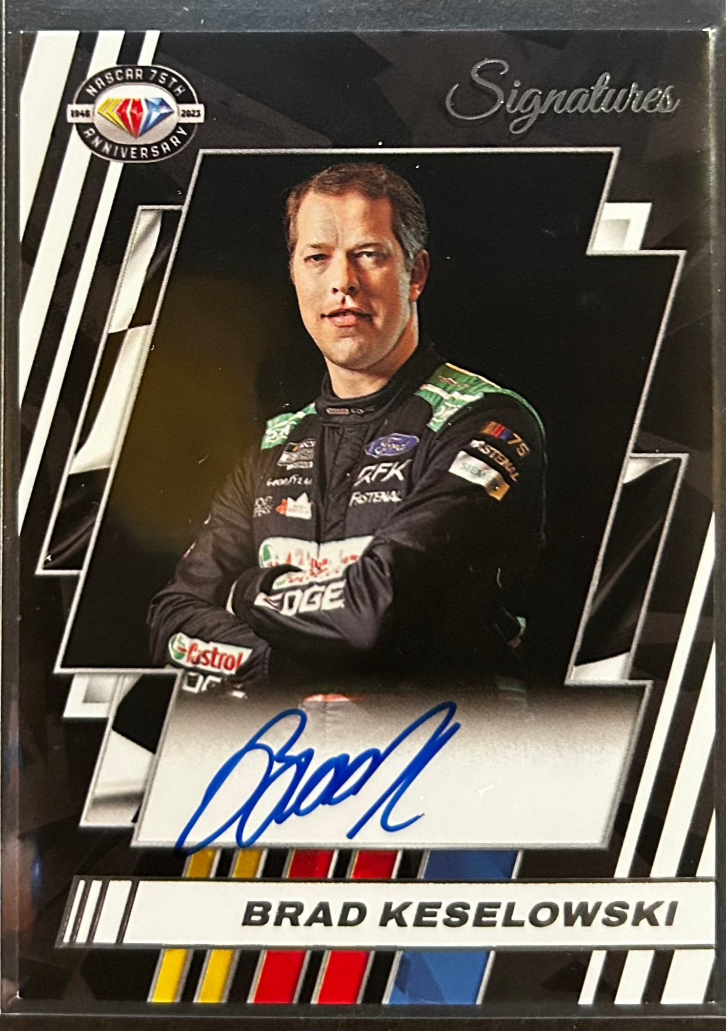 Brad Keselowski 75th Anniversary Signatures Auto - 2023 Donruss Racing