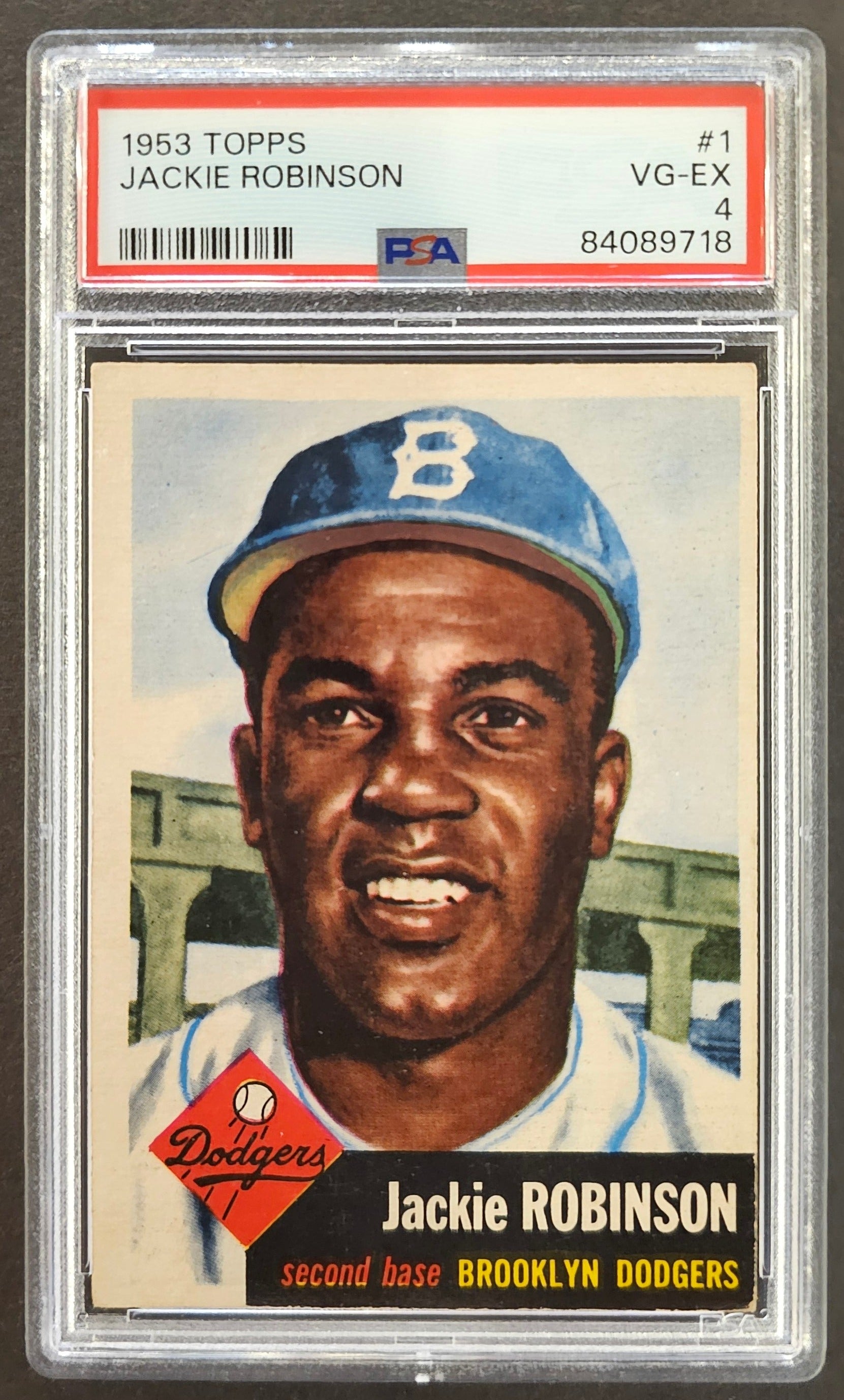 Jackie Robinson #1 Dodgers HOF - PSA 4 - 1953 Topps Baseball