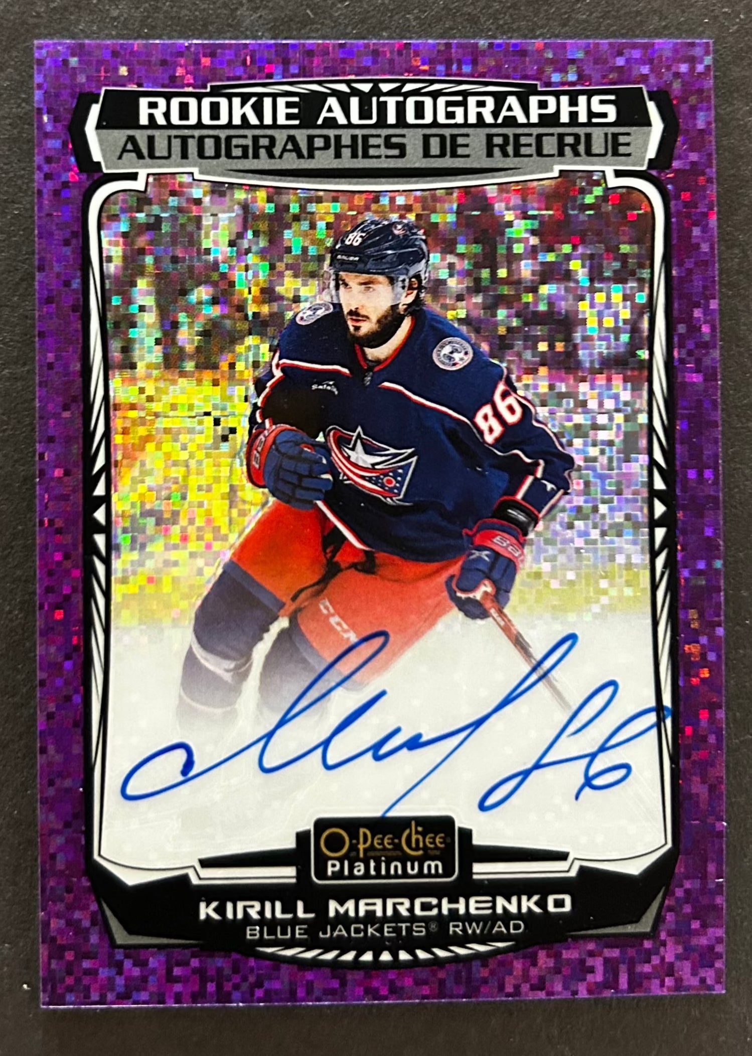 Kirill Marchenko Violet Pixels Rookie Auto /99 - 2022 O-Pee-Chee Platinum 