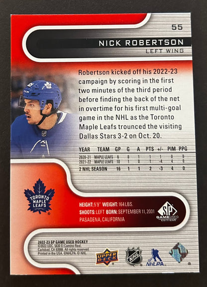 Nick Robertson /221 - 2022/23 SP Game Used