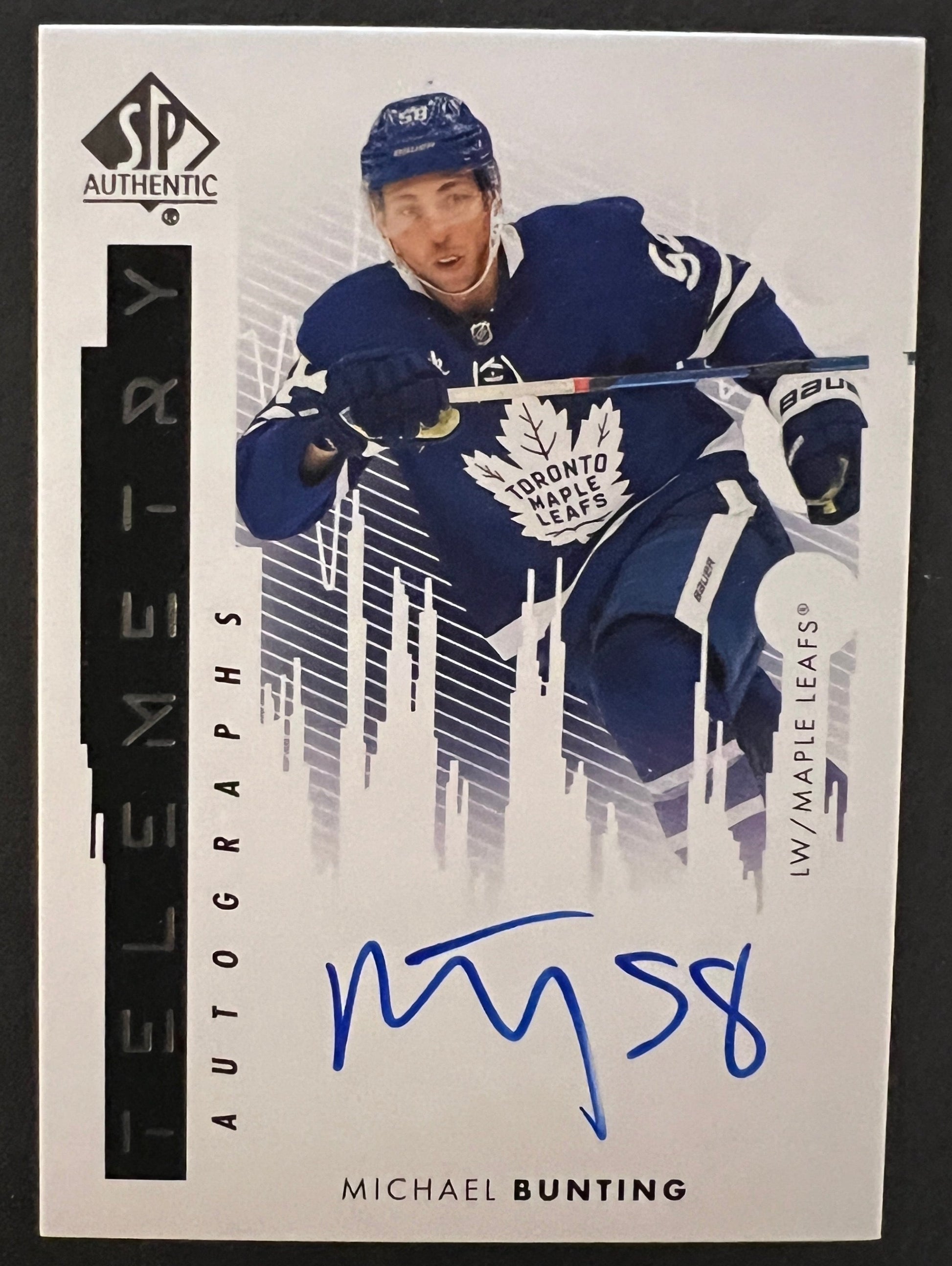 Michael Bunting Telemetry Auto - 2022/23 SP Authentic 