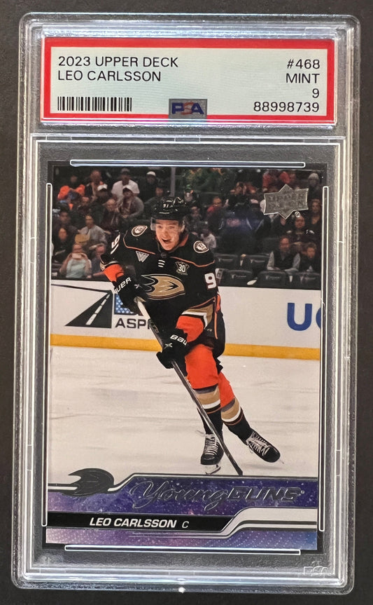 Leo Carlsson Young Guns Rookie #468 Graded PSA 9 - 2023/24 Series 2