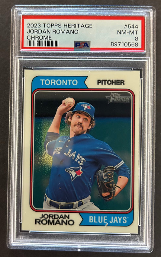 Jordan Romano Heritage - PSA 8 - 2023 Topps