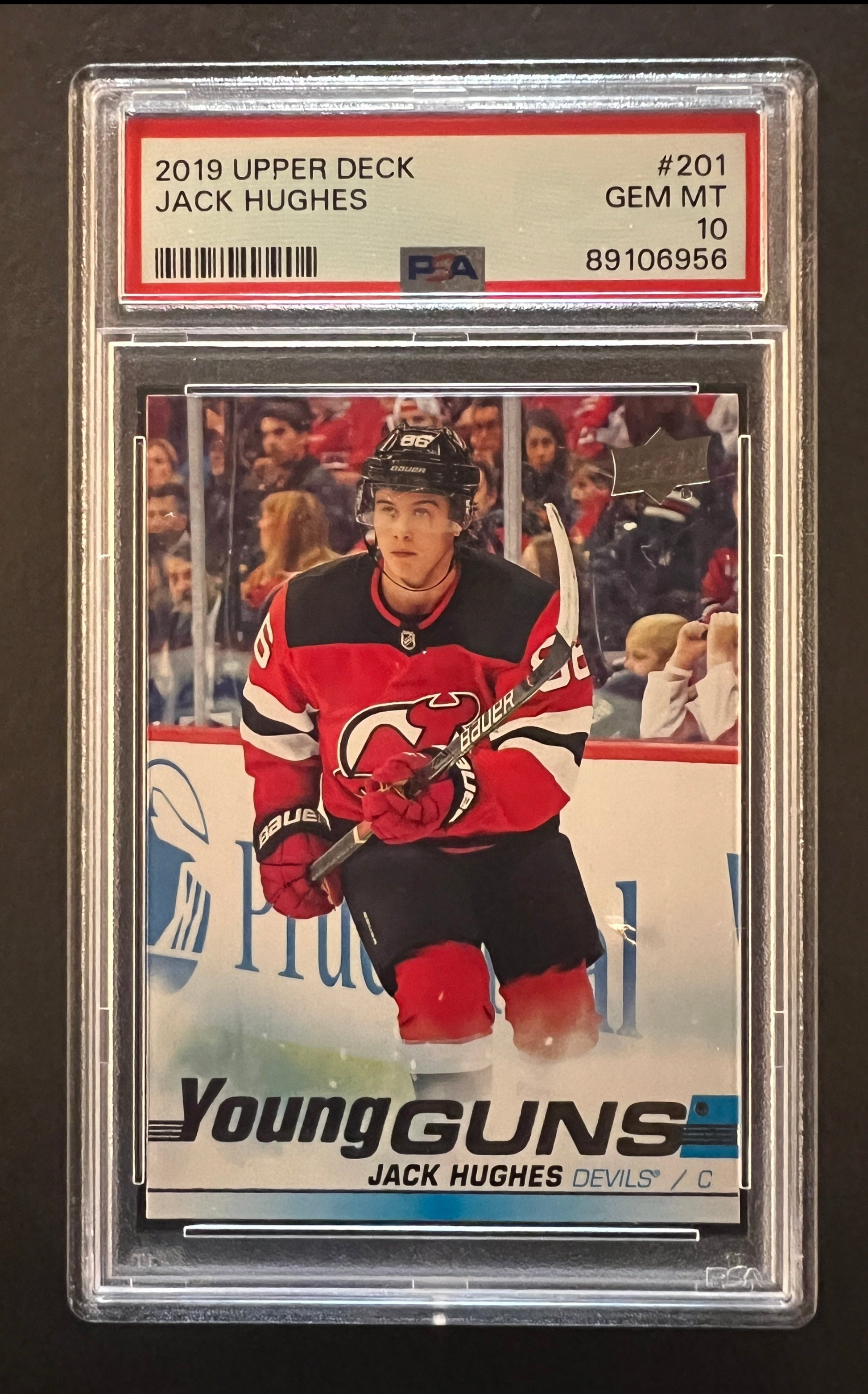 Jack Hughes Young Guns Rookie #201 - PSA 10 - 2019/20 Series 1