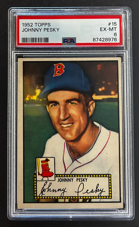 Johnny Pesky - PSA 6 - 1952 Topps 