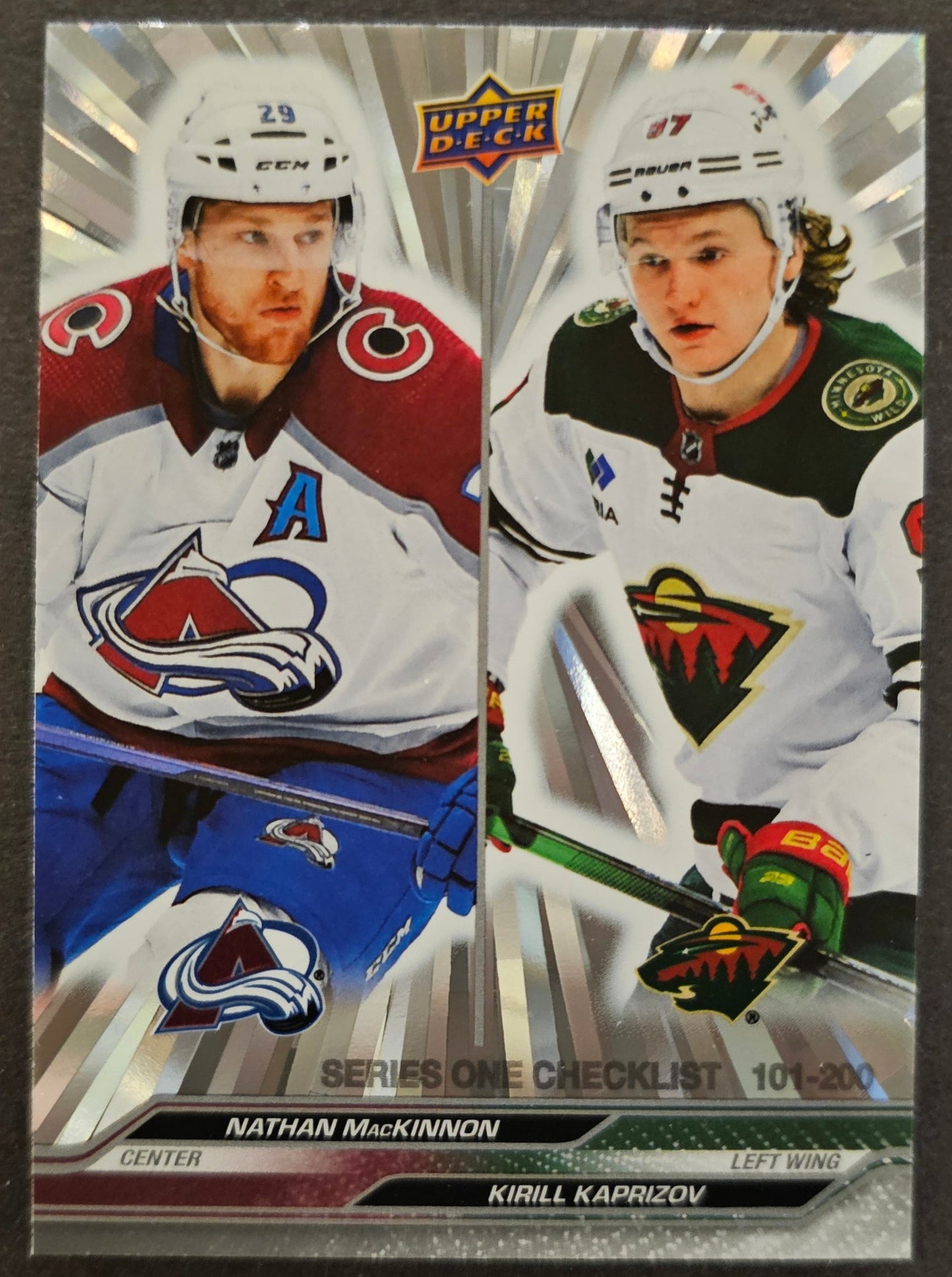 MacKinnon/Kaprizov Series 1 Checklist Silver Outburst - 2023/24 Series 1