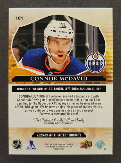 Connor McDavid Party Time Parallel - Dual Fight Staps - 2023/24 Artifacts