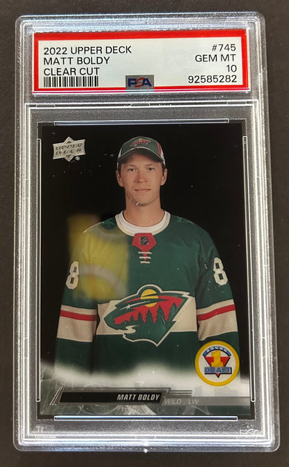 Matt Boldy First Round Draft Clear Cut - PSA 10 - 2022/23 Extended Series