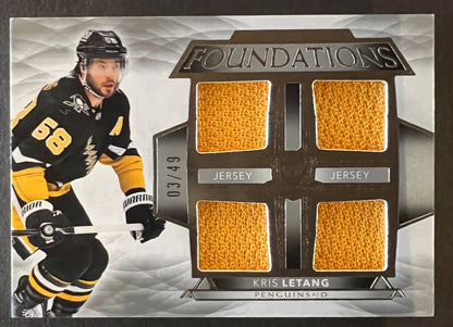 Kris Letang Foundations Quad Jersey /49 - 2021/22 The Cup