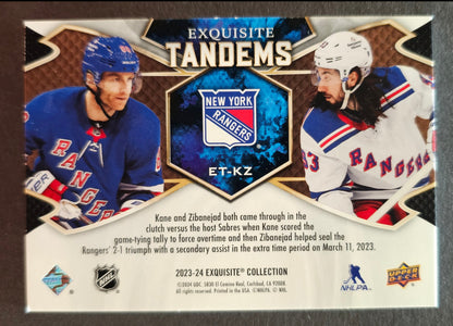 Patrick Kane / Mika Zibanejad Exquisite Tandems /99 - 2023/24 Exquisite Collection