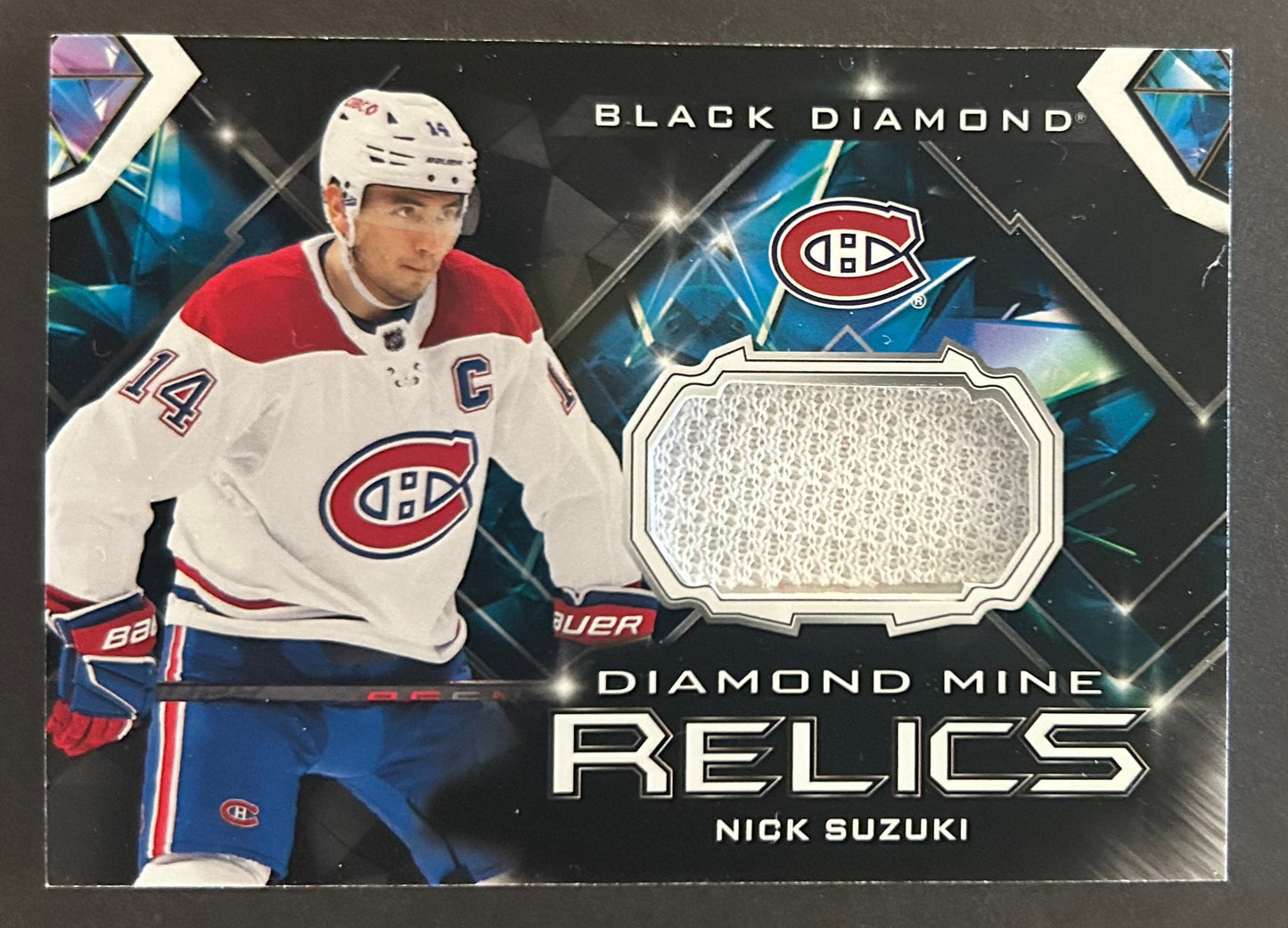 Nick Suzuki Diamond Mine Relics Jersey Patch - 2023/24 Black Diamond 